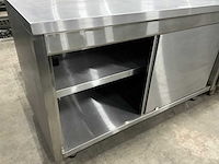 Rvs werktafel met onderkast - afbeelding 4 van  5