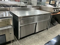 Rvs werktafel met onderkast - afbeelding 1 van  6