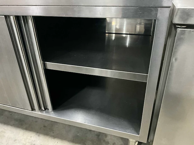 Rvs werktafel met onderkast - afbeelding 2 van  5
