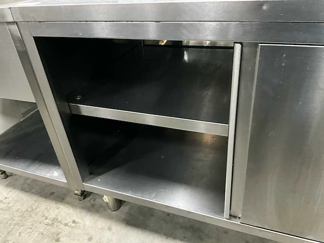Rvs werktafel met onderkast - afbeelding 3 van  5