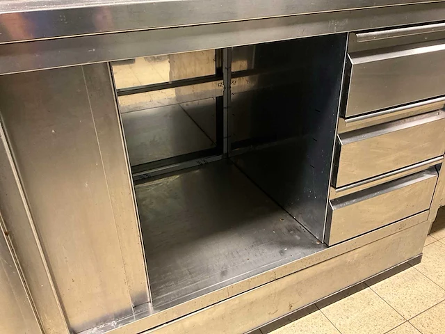 Rvs werktafel met onderkast - afbeelding 6 van  9