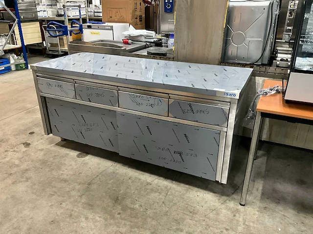 Rvs werktafel met onderkast - afbeelding 1 van  6