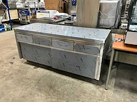 Rvs werktafel met onderkast - afbeelding 1 van  6