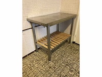 Rvs werktafel met onderschap - afbeelding 2 van  4
