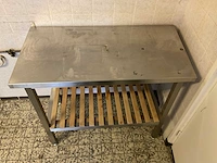 Rvs werktafel met onderschap - afbeelding 3 van  4