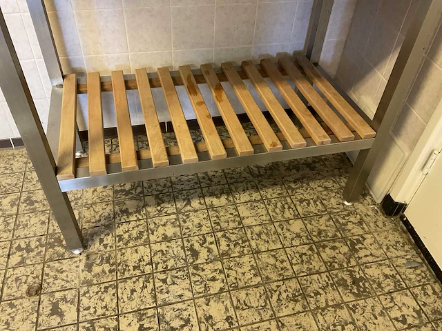 Rvs werktafel met onderschap - afbeelding 4 van  4