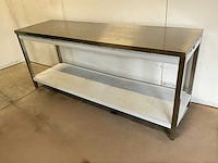 Rvs werktafel met onderschap - afbeelding 1 van  4