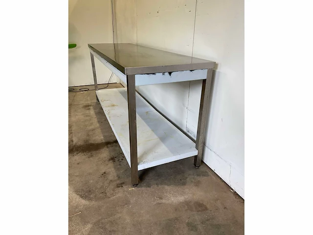 Rvs werktafel met onderschap - afbeelding 4 van  4