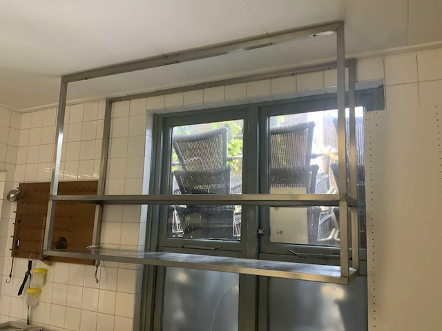 Rvs werktafel met schappen (2x) - afbeelding 5 van  5