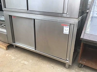 Rvs werktafel met schuifdeuren - afbeelding 1 van  4