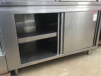 Rvs werktafel met schuifdeuren - afbeelding 4 van  4