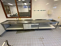 Rvs werktafel met spoelbak (wandgemonteerd) - afbeelding 3 van  8