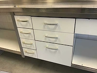 Rvs werktafel met spoelbak (wandgemonteerd) - afbeelding 4 van  8