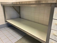 Rvs werktafel met spoelbak (wandgemonteerd) - afbeelding 5 van  8