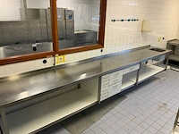 Rvs werktafel met spoelbak (wandgemonteerd) - afbeelding 8 van  8