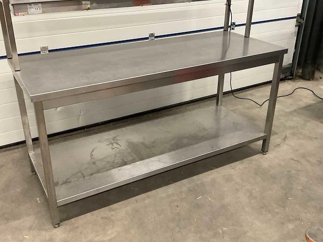 Rvs werktafel met warmhoudbrug - afbeelding 2 van  4