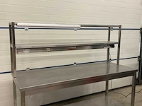 Rvs werktafel met warmhoudbrug - afbeelding 3 van  4