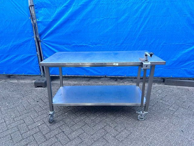 Rvs werktafel verrijdbaar - afbeelding 1 van  4