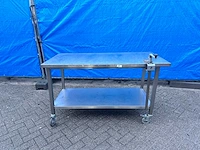 Rvs werktafel verrijdbaar - afbeelding 1 van  4