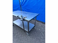 Rvs werktafel verrijdbaar - afbeelding 3 van  4