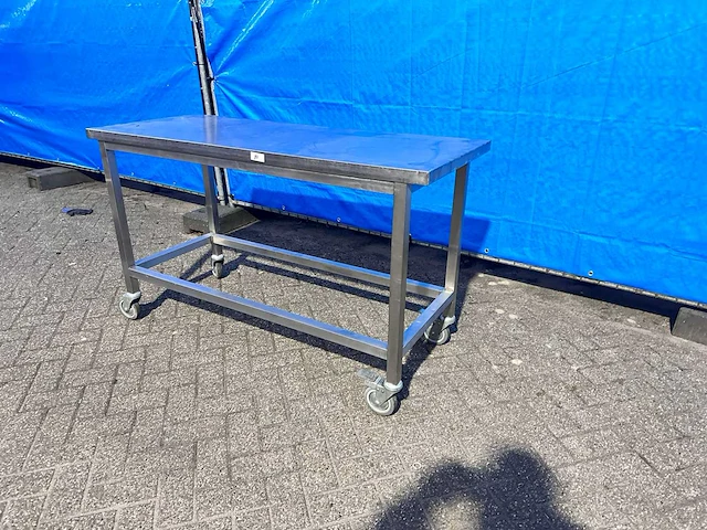 Rvs werktafel verrijdbaar - afbeelding 1 van  3