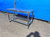 Rvs werktafel verrijdbaar - afbeelding 1 van  3