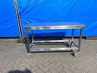 Rvs werktafel verrijdbaar - afbeelding 2 van  3