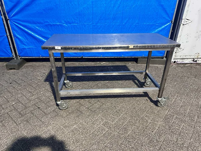Rvs werktafel verrijdbaar - afbeelding 2 van  3