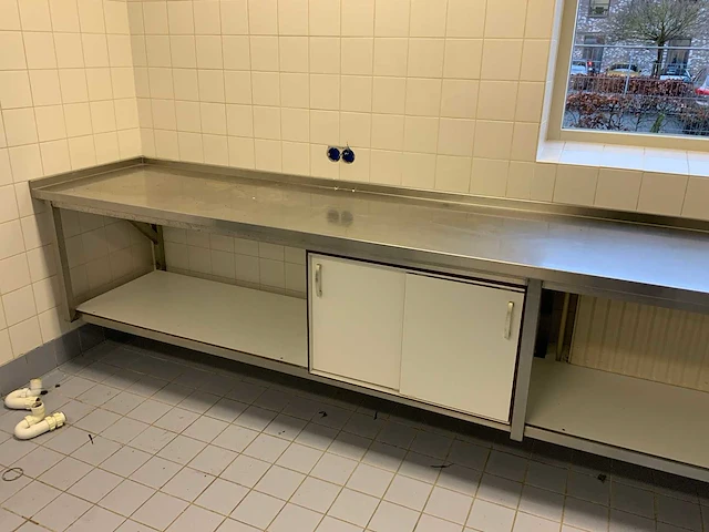 Rvs werktafel (wandgemonteerd) - afbeelding 3 van  7