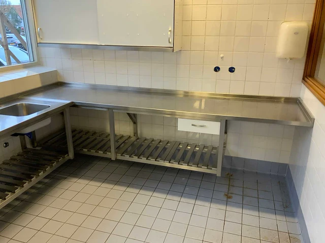 Rvs werktafel (wandgemonteerd) - afbeelding 2 van  6