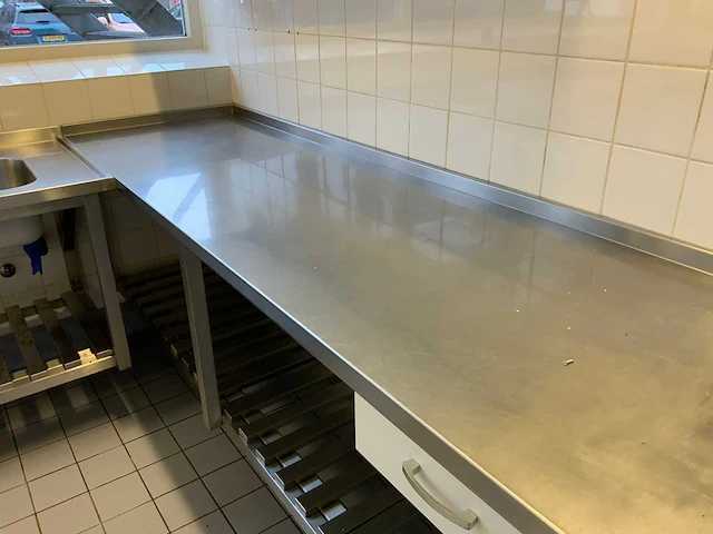 Rvs werktafel (wandgemonteerd) - afbeelding 3 van  6