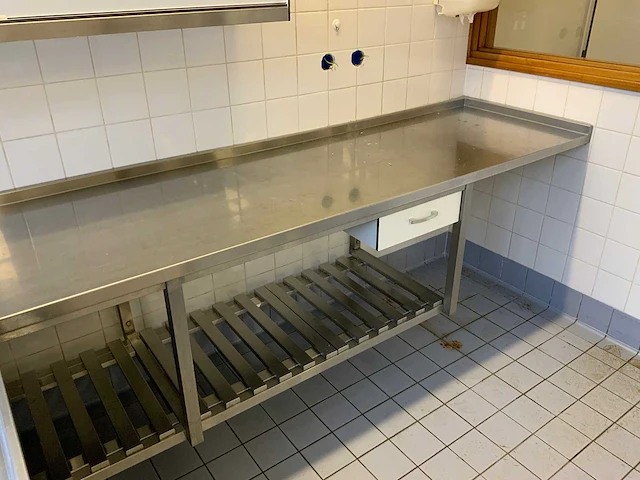 Rvs werktafel (wandgemonteerd) - afbeelding 6 van  6