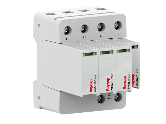 Rycap protec t1-300-4+0-r overspanningsbeveiliging type 1+2 tn-s - afbeelding 1 van  4