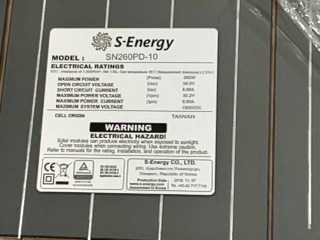S energy - sn260pd-10 - frame loze zonnepanelen - afbeelding 7 van  7