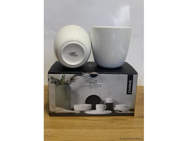 Sabatier coffee mug – white 2-pack - afbeelding 1 van  1