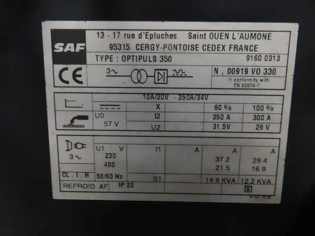 Saf - optipuls 350 - lasapparaat - afbeelding 5 van  6