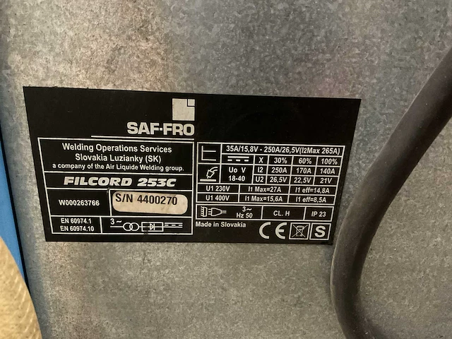 Saf-fro filcord 253c lasapparaat - afbeelding 8 van  9