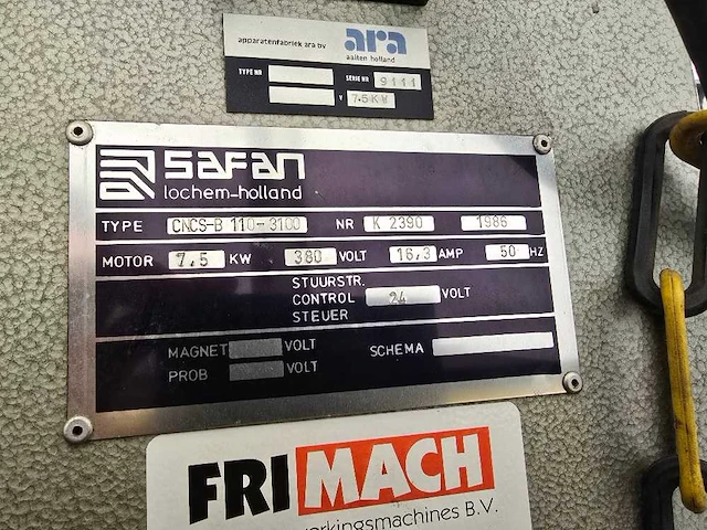 Safan - 1986 - cncs b 110 3100 - cnc kantbank - afbeelding 7 van  7