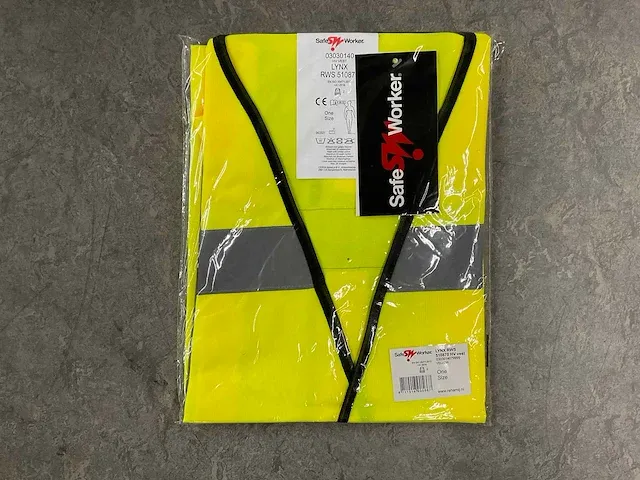 Safe worker - rws geel - veiligheidsvest (10x) - afbeelding 2 van  5