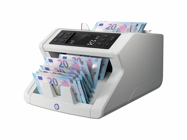Safescan 2210 bankbiljettenteller met 2punts valsgelddetectie die gesorteerde bankbiljetten telt van alle valuta's - afbeelding 1 van  3