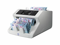 Safescan 2210 bankbiljettenteller met 2punts valsgelddetectie die gesorteerde bankbiljetten telt van alle valuta's - afbeelding 1 van  3