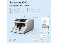 Safescan 2210 bankbiljettenteller met 2punts valsgelddetectie die gesorteerde bankbiljetten telt van alle valuta's - afbeelding 3 van  3