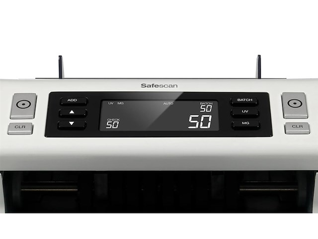 Safescan 2250 geldtelapparaat telt gesorteerde bankbiljetten bankbiljettensteller met drievoudige echtheidscontrole - afbeelding 2 van  4