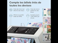 Safescan geldtelmachine telt gesorteerde bankbiljetten bankbiljettenteller met dubbele echtheidscontrole - afbeelding 2 van  4