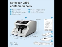 Safescan geldtelmachine telt gesorteerde bankbiljetten bankbiljettenteller met dubbele echtheidscontrole - afbeelding 3 van  4