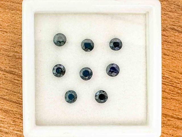 Saffier - 2.41 carat aan echte natuurlijke ronde saffieren - afbeelding 1 van  4