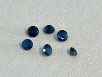 Saffier - rond geslepen natuurlijke saffieren 1.01 carat - afbeelding 1 van  4