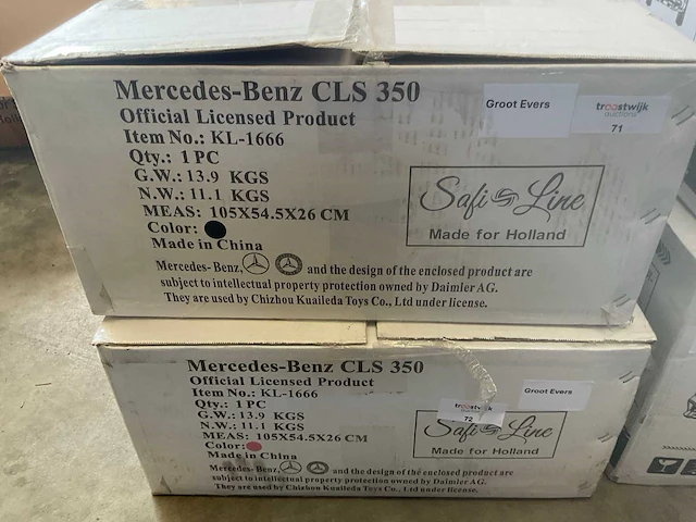 Safi line cls-350 mercedes-benz elektrische kinderauto - afbeelding 3 van  7