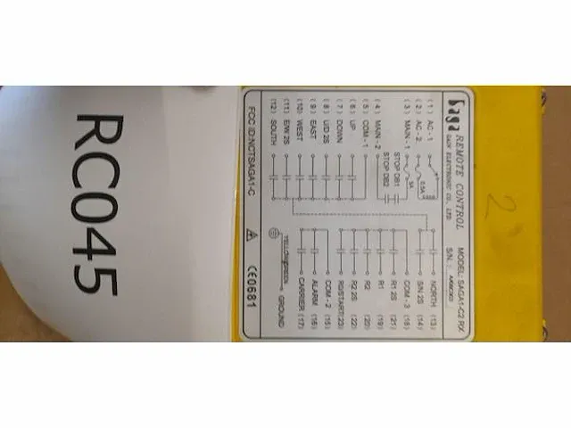 Saga partij (3x) radiobesturingen t.b.v. bovenloopkranen / takels - afbeelding 7 van  8