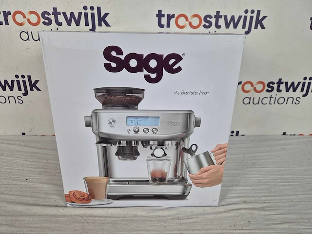 Sage the barista pro™ black truffle pistonmachine (mat zwart) - afbeelding 2 van  2